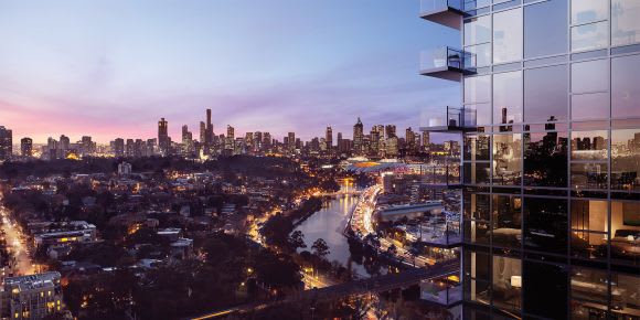 Aerial view of 661 Chapel with the Melbourne skyline in the distance. Image: supplied Gamuda Land engages Mars Gallery to curate 661 Chapel St
