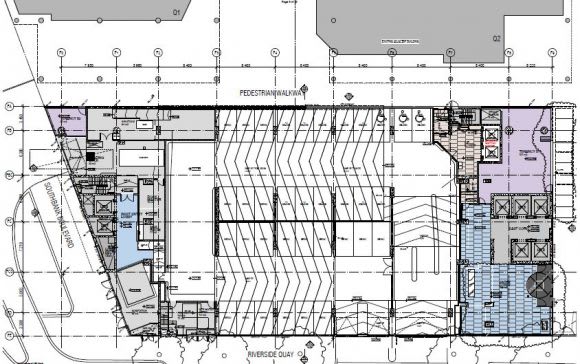 2 Riverside Quay amended ground floor plan. © Mirvac The Riverside Quay Place Renewal project takes shape