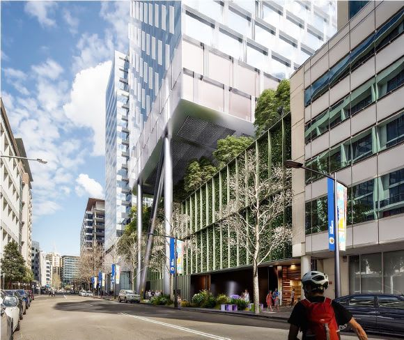 140 George's street interface along Charles Street. Planning Image: Bates Smart Dexus receives greenlight for 140 George Street Parramatta