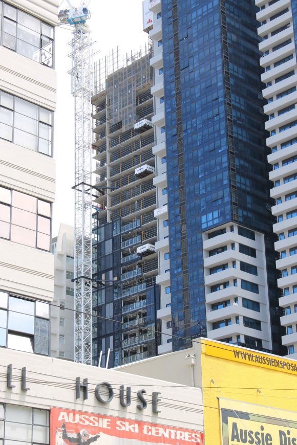 Union Tower has topped out with installation of facade progressing. Image: Ryan Seychell Union Tower the latest project to top out