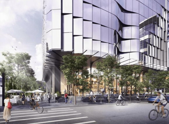 The 55 Clarke Street project render from the street - image: Colliers A Southbank super site goes to market