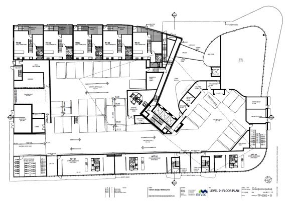 Level 01 plan. The Edge of Tomorrow > 160-186 Lorimer Street, Docklands