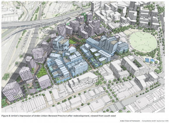 An artist's impression of the 56 hectare Arden Urban Renewal Precinct Arden urban renewal precinct vision and framework now open for public consultation