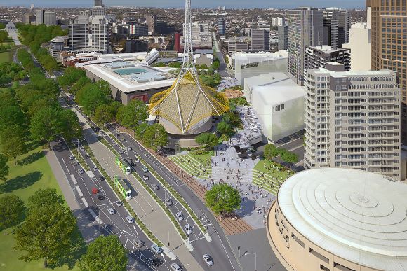 Southbank Arts Precinct transformation. Image: Urban Circus via ARM NH Architecture and Snøhetta appointed for Arts Centre project