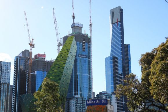 Australia 108. Image: Mark Baljak Southbank Construction Overview - August 2018
