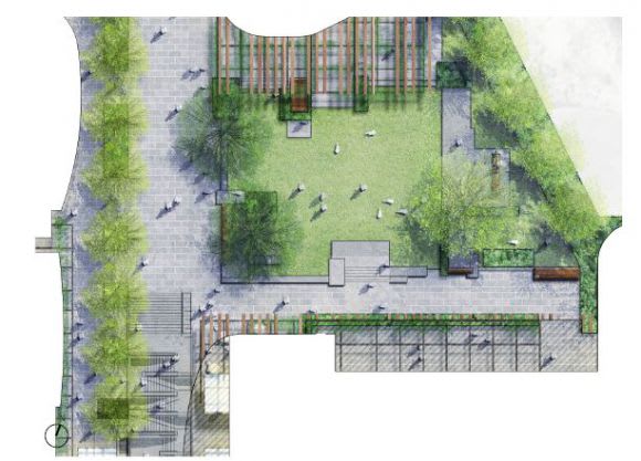 Batman's Garden. Image courtesy of Lend Lease. Planning Application: 614-666 Flinders Street, Docklands