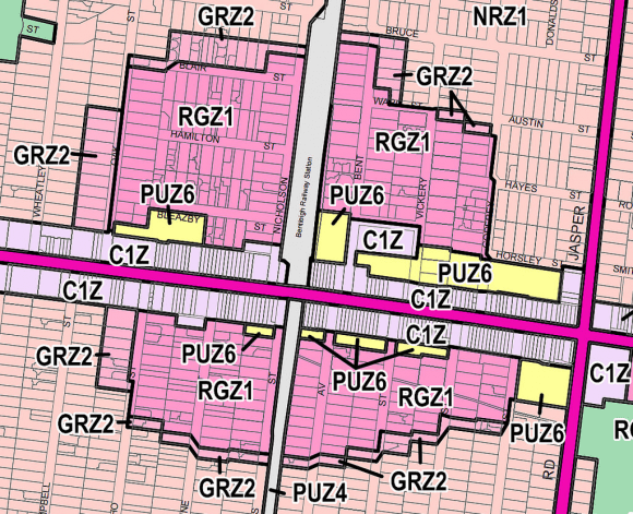 Screenshot of Bentleigh's planning zones Bentleigh getting denser - and that’s fine by me