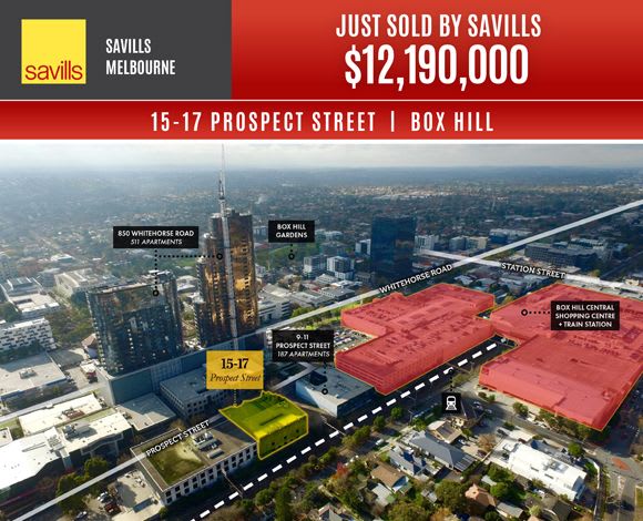 15-17 Prospect Street. Image: Savills Prospect Street shapes as Box Hill's next go-to development strip