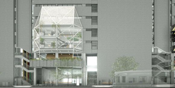 Building 12 projection to Swanston Street. © RMIT University In Detail: RMIT's New Academic Street