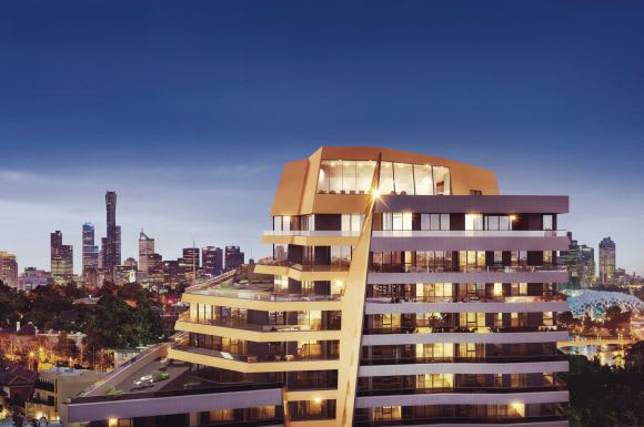 Central South Yarra's upper tiers. Image: supplied Central South Yarra tops out