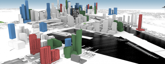 Over NewQuay and Harbour Town. CBD Model update: Docklands to the fore