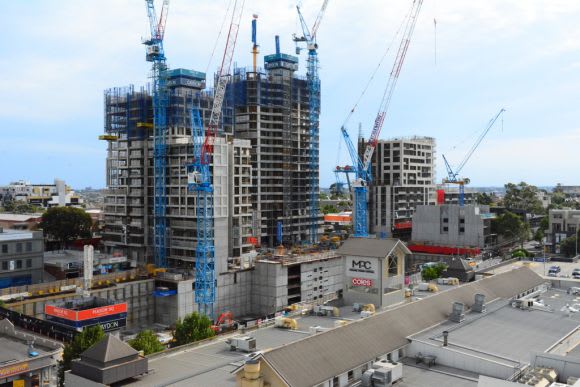Former market site, Moonee Ponds - image: UM user GlennWilson A snapshot of Melbourne's construction - March 2018