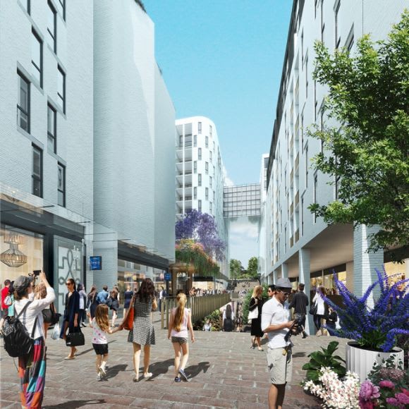 Early render for the development. Image: HDR Ryde Council assesses a modified Eastwood Shopping Centre development proposal