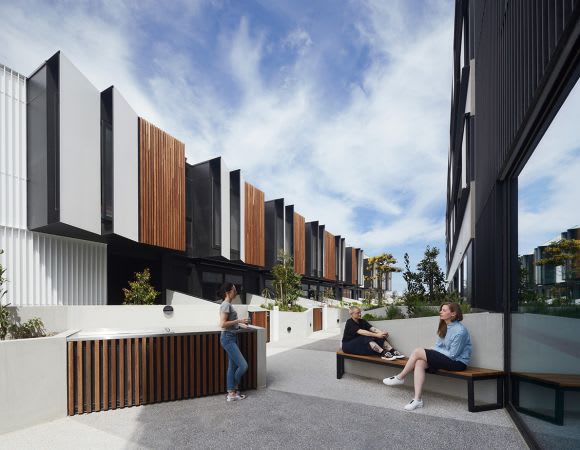The communal landscaped laneways. Image: Supplied A 4-year journey comes to a close - 122 Roseneath Street, a retrospective