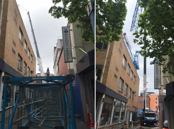 Hacer sees another crane in the skyline with its markings. Images: MCG Cranes Its a record! Metropolitan Melbourne crane count November 2017