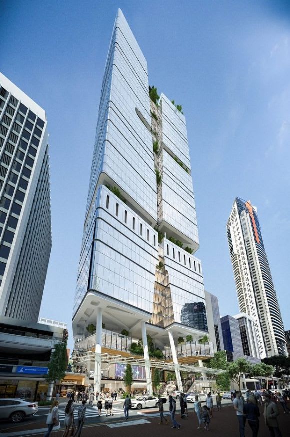 Hero perspective. Planning image: Blight Rayner Investa and Charter Hall eye Brisbane's Queen Street for a new commercial skyscraper