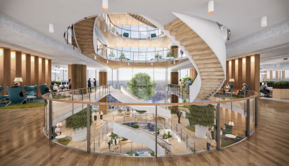 Central viod doubles as a design feature. Planning image: Blight Rayner Investa and Charter Hall eye Brisbane's Queen Street for a new commercial skyscraper