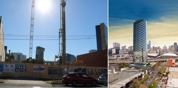 Normanby Road is subject to development Blue Earth's Fishermans Bend skyscraper moves to construction, Ivanhoe approaching launch