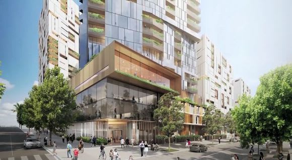 The early masterplan design for 8 Hopkins Street. Image courtesy Hayball Council apprehensive over the revamped 939-apartment 8 Hopkins Street