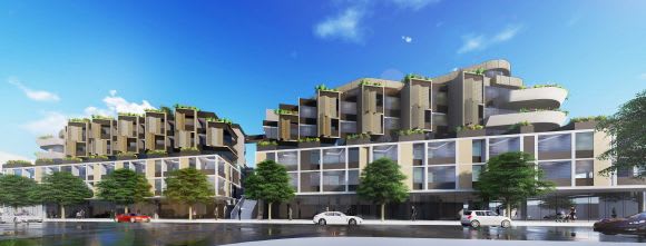 Keilor Road perspective. Planning image: Peddle Thorp Keilor Road's last car dealership goes to apartments and goes super green