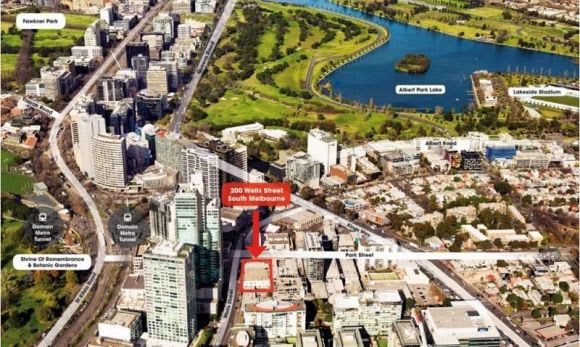Lemon Baxter's sales image for the Wells street site Steller and Ewert Leaf combine for a reworked South Melbourne apartment tower