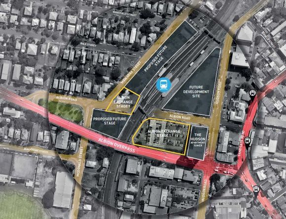 The wider Albion precinct. Image: Hames Sharley Albion Station's supersized transit oriented development revealed