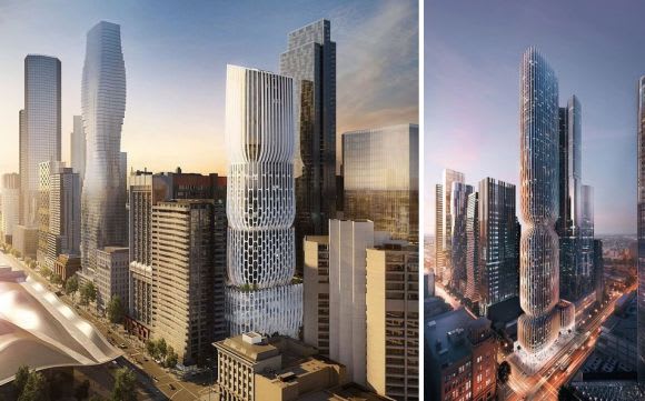 The firm's previous Melbourne works. Images: ZHA Zaha Hadid Architects land on St Kilda Road