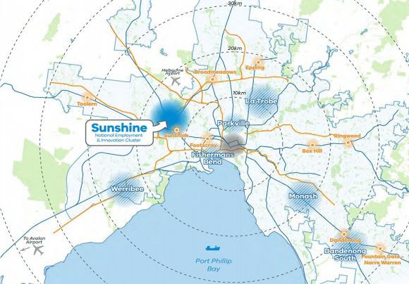 Sunshine and other clusters spread across Melbourne Melbourne's National Employment and Innovation Clusters take another step toward reality