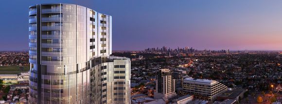 One of suburban Melbourne's tallest towers is on the way up. Image: Fender Katsalidis Melbourne's 'other' suburban skyscraper gets moving