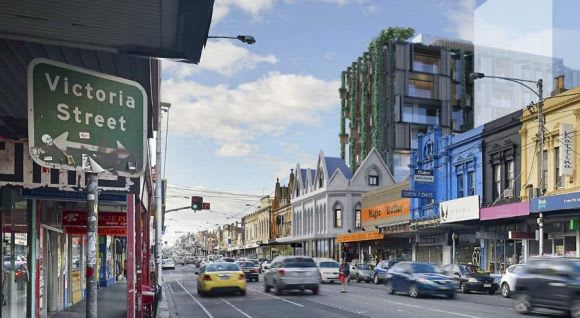 Cozzo Apartments in context. Image: Fender Katsalidis No capisce; Franco Cozzo to develop his Brunswick corner site