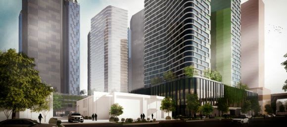 Ground level perspective. Concept image: Rothelowman The latest Fishermans Bend developer with a spring in their step?
