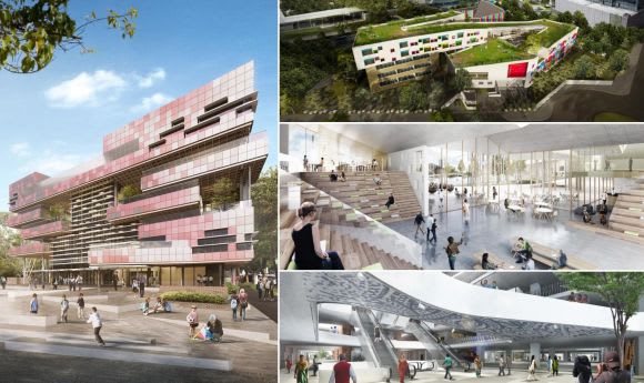 Hayball's winning entry alongside fellow WAF finalists Hayball's South Melbourne vertical school wins on an international scale
