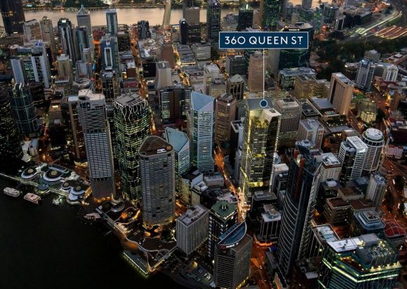 Aerial perspective of the approved commercial tower. Image: 360queen.com.au Brisbane's 205m Queen Street commercial development gains approval