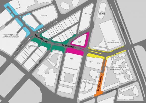 Southbank is set for major change at ground level. Image: City of Melbourne CoM's open space agenda receives a boost with plans unveiled for two projects