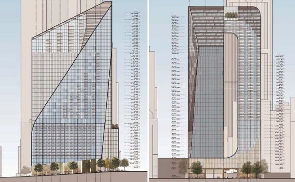 Schematics of the rejected proposal No pants and no park: where to now for 447 Collins Street?