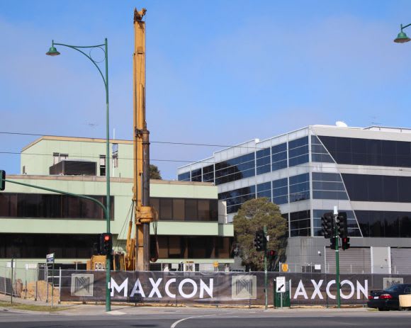 Whitehorse Towers site works in full swing. Image Mark Baljak 20 years after Southbank Towers, the suburbs are punching through the 20 level barrier