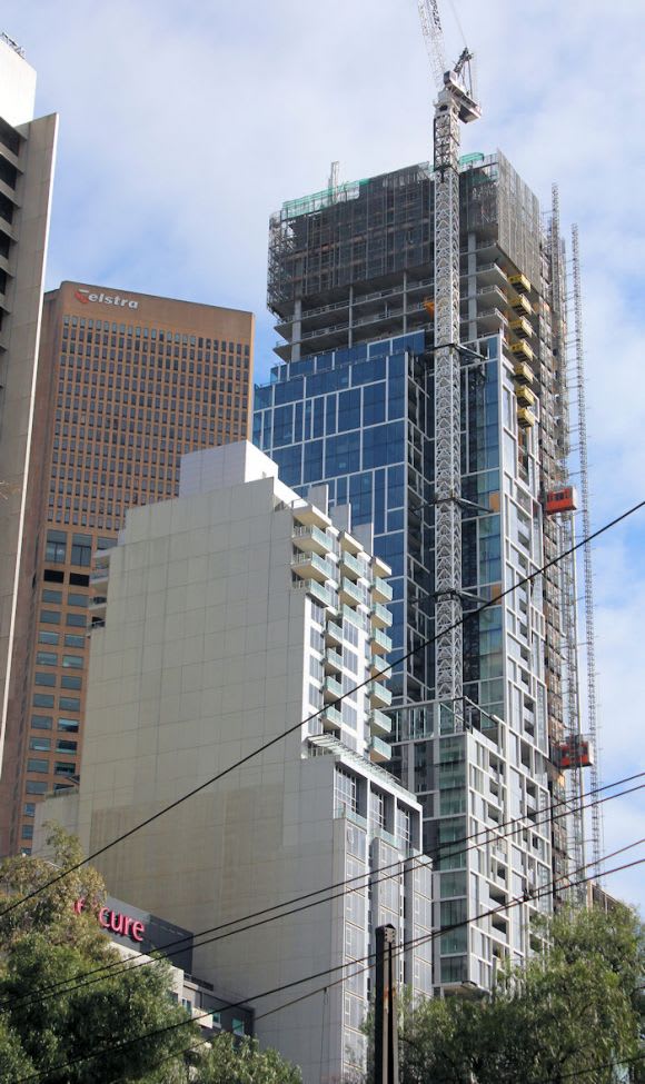 35 Spring Street at full height 35 Spring Street marks its place in the skyline