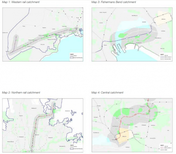 Route of Metro 2 from Infrastructure Victoria's value capture options case study Melbourne's development by tram: the 96