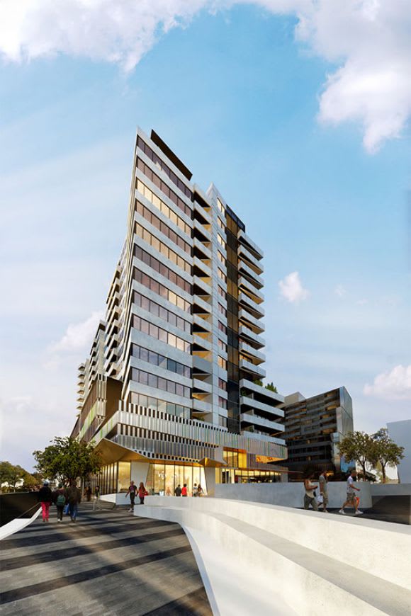 Aspect from Settler's Square Central Dandenong's lot 10 - new 14 level residential proposal
