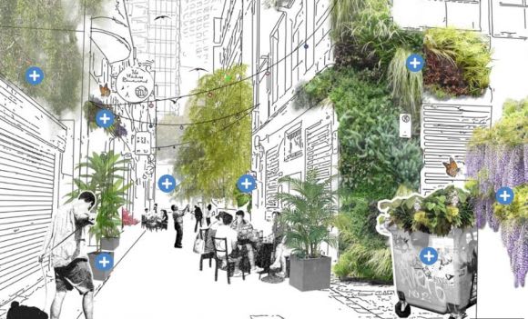 Meyers Place design concept. Image: Participate Melbourne website City of Melbourne's Green Your Laneway initiative moves forward