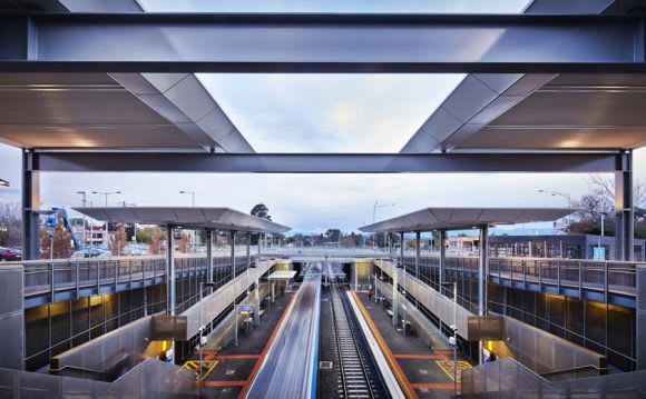New Mitcham Station with grade separation of Mitcham Road. Image Modscape Level crossing removals: let's shake it up a bit