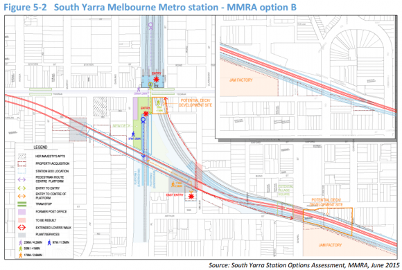 New South Yarra underground platforms, Melbourne Metro options assessment 2 The South Yarra station circus: old and new hoops to jump through