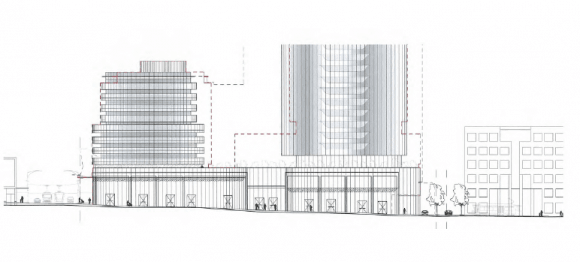 Revised retail podium. © Bates Smart The Capitol of South Yarra
