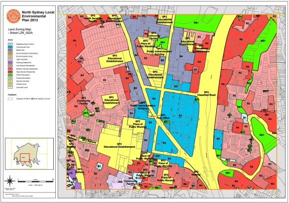 City of North Sydney zoning map. North Sydney LEP 2013 New Low-rise medium density housing code comes into effect in NSW