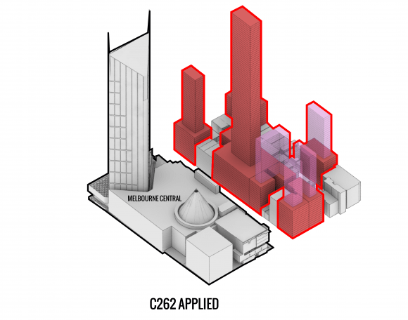 With amendment C262 restrictions applied. © Urban.com.au A City of Melbourne amendment C262 case study