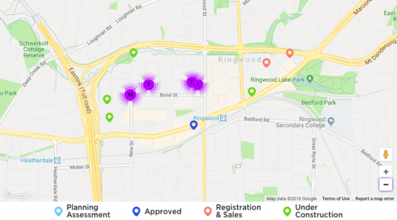 Ringwood's development pipeline Ringwood's development scene and property market remain strong