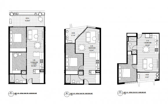 1 bedroom apartment layouts. © Wulff Projects Wulff Projects set to launch Patch, Fitzroy North