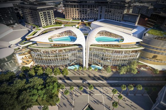 Rooftop social and leisure space. Image: Scharp 3D Visualisation & Property Marketing Ritz-Carlton Tower at The Star adds to Darling Harbour's rejuvenation