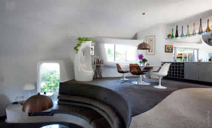 Organic 1970s Hollander House, the Gaudi-style home at Newport, sold