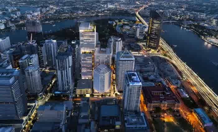 Landscaped high-rise office terraces in new Brisbane CBD tower 